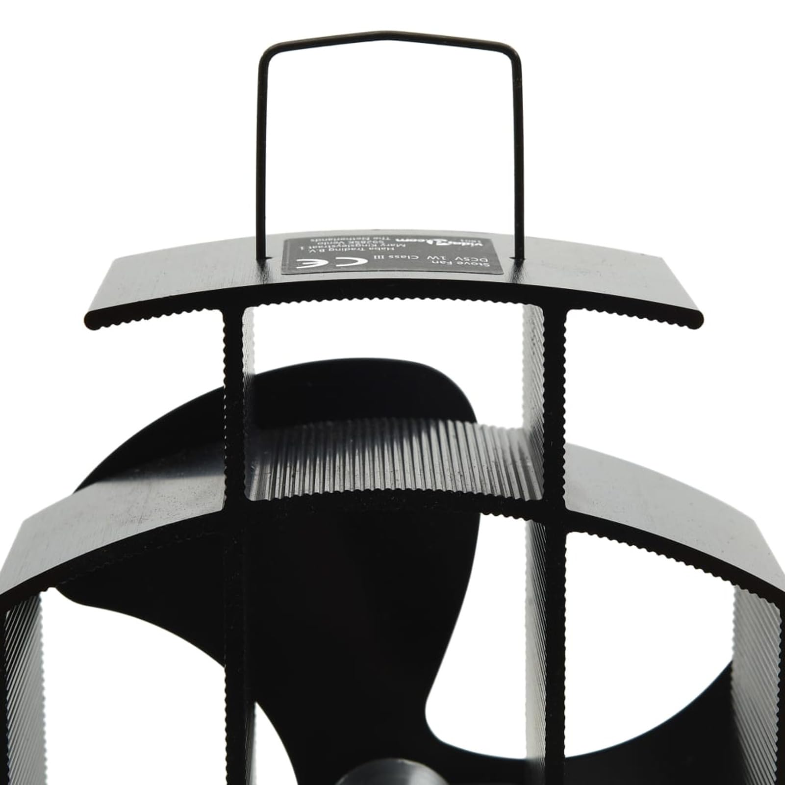 Ventilador para estufa de alimentación por calor 3 cuchillas negro-ventiladores para estufas de leña, ventiladores para hornos, ventiladores para chimeneas no eléctricas, quemadores/estufas