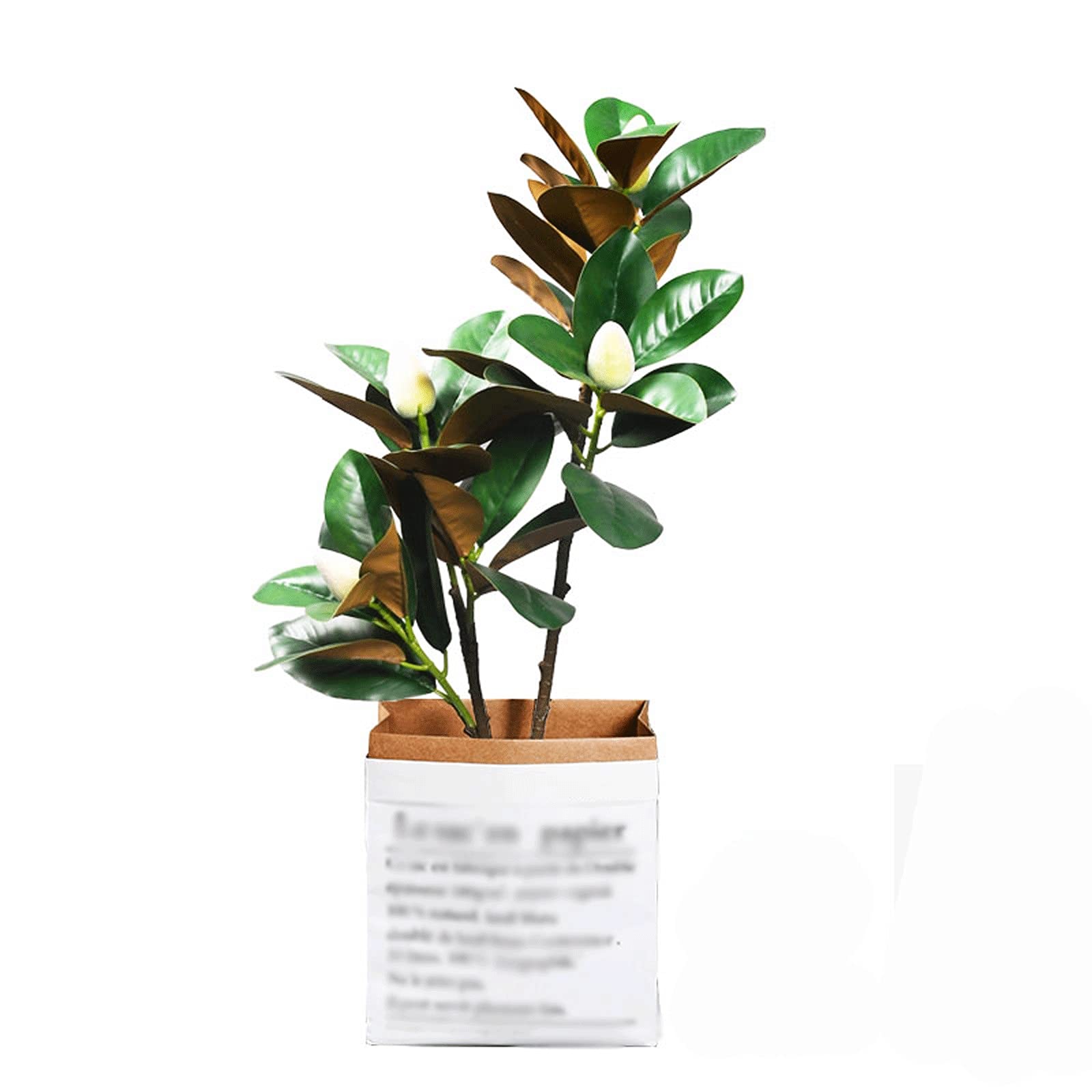 Artificial Bonsai Artificial Tree 29 Inches Tall, Fake Magnolia Tree Potted Plant with Flowers，Perfect Faux Plants in Pot for Indoor Outdoor House Home Office Artificial Tree Plants