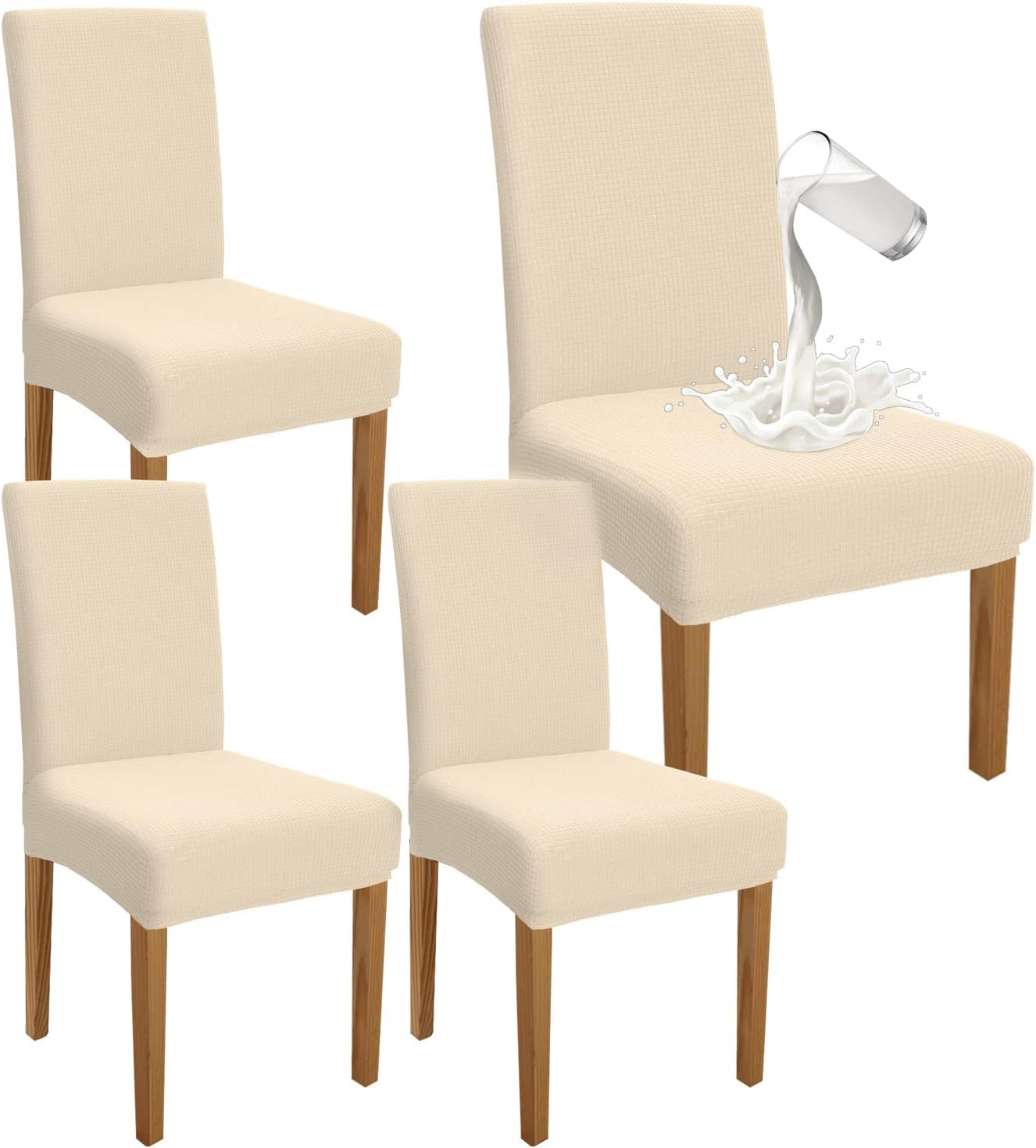Granbest Premium Waterproof Dining Chair Covers Set of 4, Stretch High