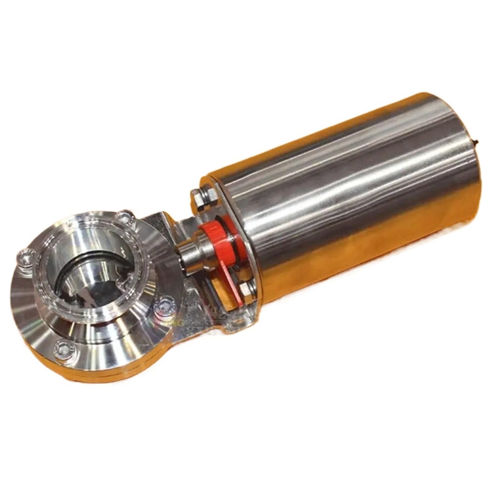 Zlgygleo 32X50.5mm 1Pcs 1.5" 2" Tri Clamp Ferrule O.d 50.5Mm 64Mm 304 Stainless Steel Pneumatic Vertical Butterfly Valve