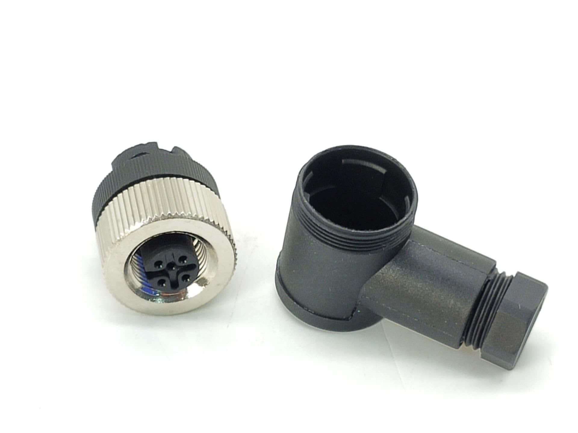 Elecbee M12 5 Poli Femmina Connettore, A Codice IP67 Impermeabile, 5 Pin, 90 Gradi, Aviazione, Non Schermato, Attuatore, Circolare per Modulo Fieldbus