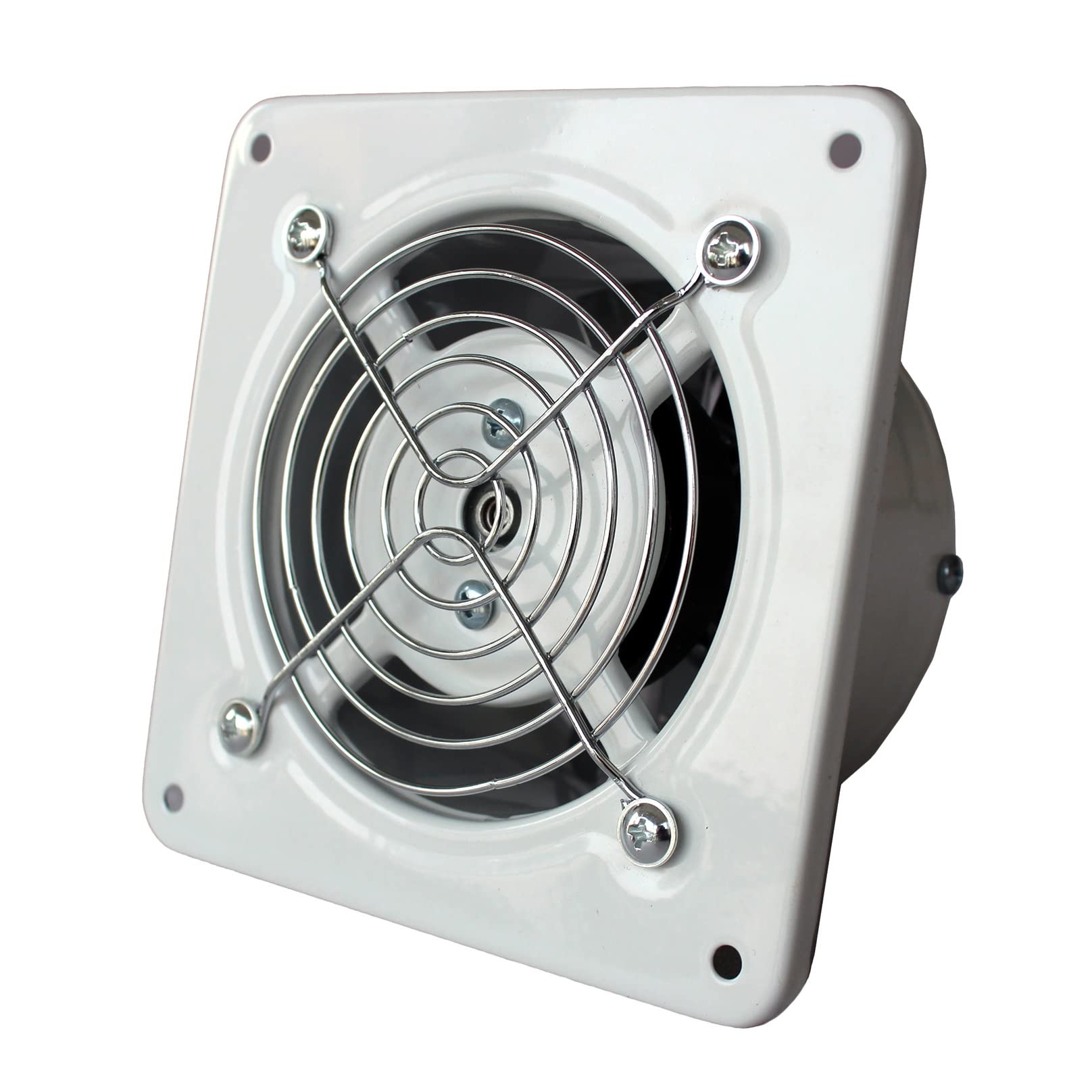 10 cm wentylator wydechowy o dużej prędkości wiatru, 20 W, 117 Cfm, metalowy, łazienkowy, wyciąg, wentylacja, okno, uchwyt sufitowy, na poddasze, garaż, kuchni, szklarni, 110 V, kolor: W