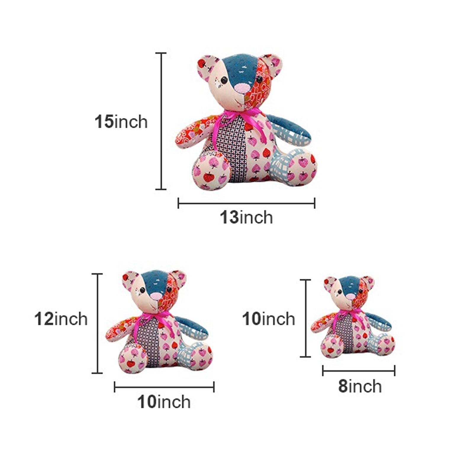 Bear Sewing Patterns DIY Dolls, Acrylic Templates for Quilting Making Memory Bears with Acrylic Materia for Beginners and Experienced Sewers (S 10inch)