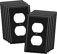Vista 12 de ELEGRP Cubiertas de Tomacorrientes Dúplex, Placas de Pared de Tamaño Estándar de 1-Gang, Cubiertas de Placas Frontales de Doble Tomacorriente