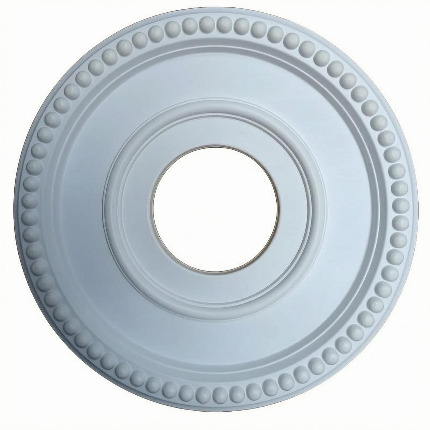 Imitation Plaster Pendant Light Canopy Beaded Border Decorative Ceiling Mount Concentric Detailing Ceiling Lamp Plate White, Od 315CM - Id 10CM a-picture-43