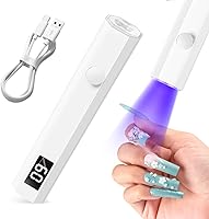 Vista 5 de Luz UV para uñas de gel 3W UV lámpara de uñas, con cuello de cisne, 4 niveles de atenuación, longitud de onda de 365+395 nm, abrazadera portátil