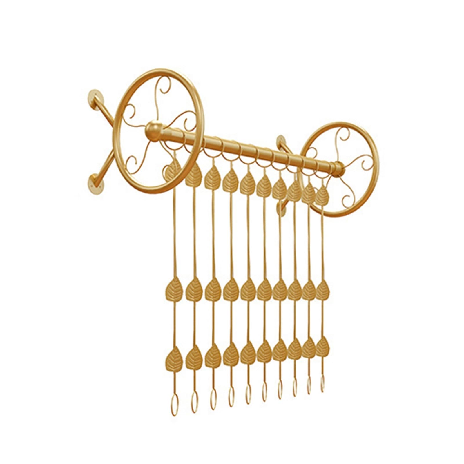 LJHFG63KUYT Clothes Rack Clothing Store Display Shelves, Wall Mounted Clothes, Side, Golden Display Stand(Medium)