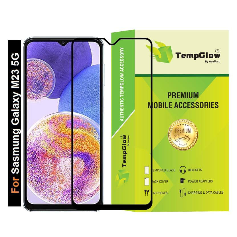 Image of Screen Protector for Samsung Galaxy M23 5G (Black) Tempered Glass Edge-to-Edge 6D Screen Guard With Installation Kit