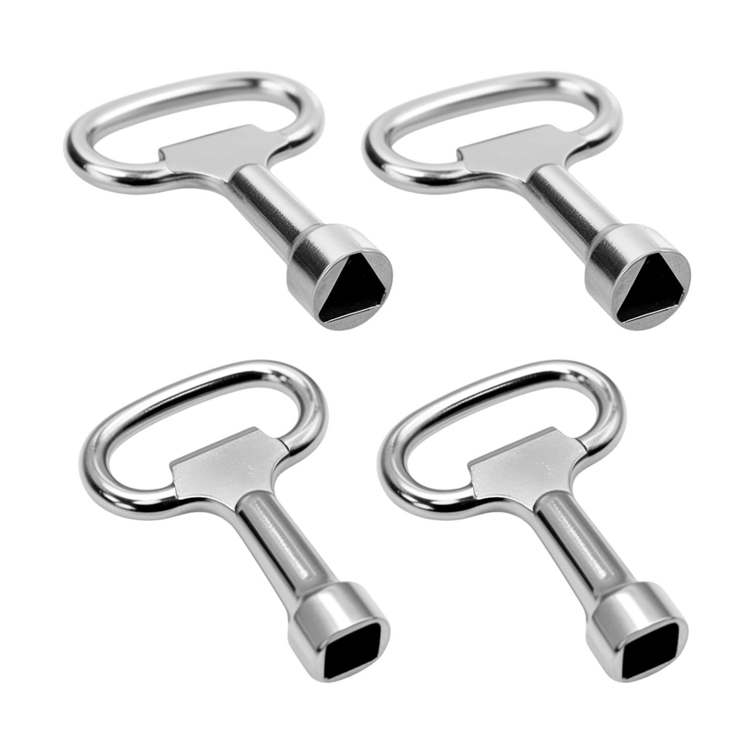 Ubsiuh Silver 4 Pieces Of Metal Keys, Multi-Function Keys, Elevator Distribution Box Keys, Gas Water Meter Box Keys.