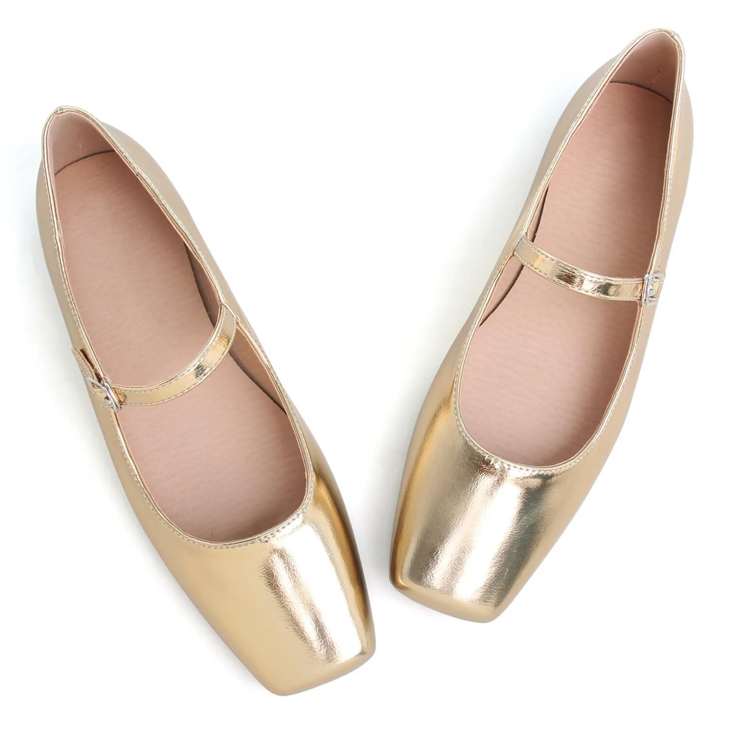LUXINYU Women's Slip on Flats,Classy Round Toe Solid Classic Mary Jane Ballet Dance Shoes Soft Comfortable PU Flat Shoes