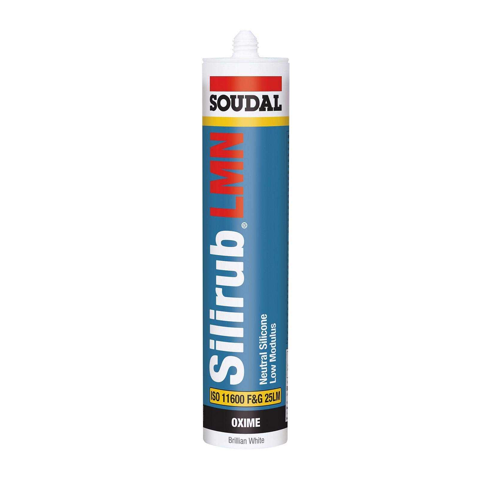 Brilliant White Soudal Silicone Sealant Slirub LMN All Purpose External Low Modulus Neutral Cureal Low Modulus Neutral Cure