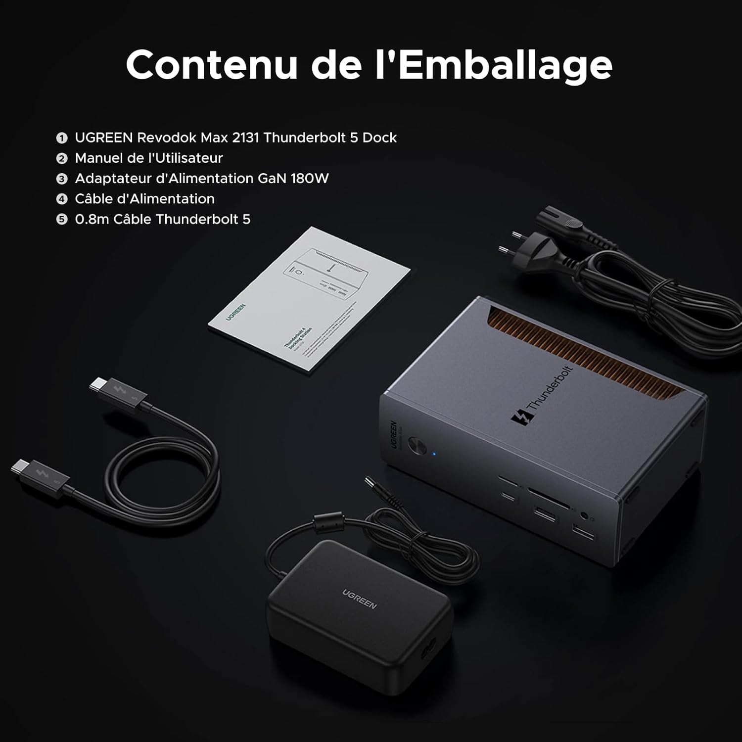 UGREEN Revodok Max 2131 Package Contents