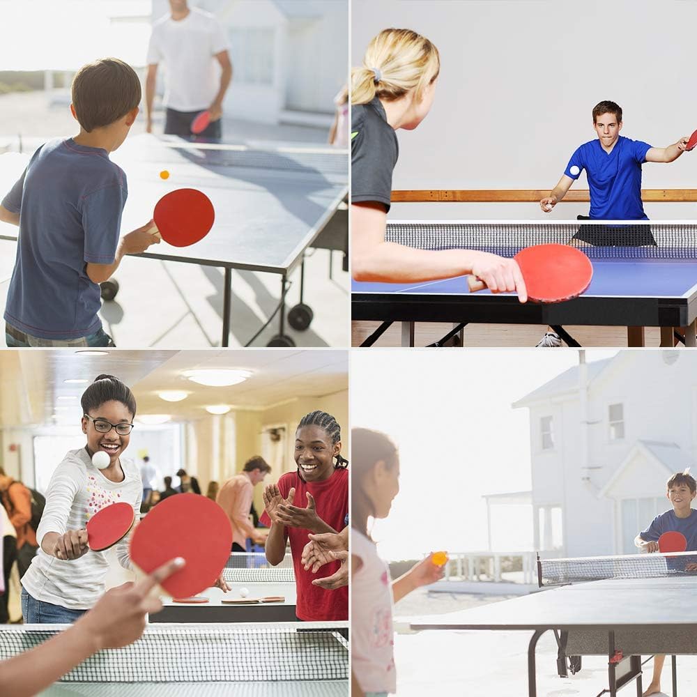 FBSPORT Set da ping pong, set portatile da ping pong con rete retrattile, racchette, palline e borsa per il trasporto, per giochi interni ed esterni