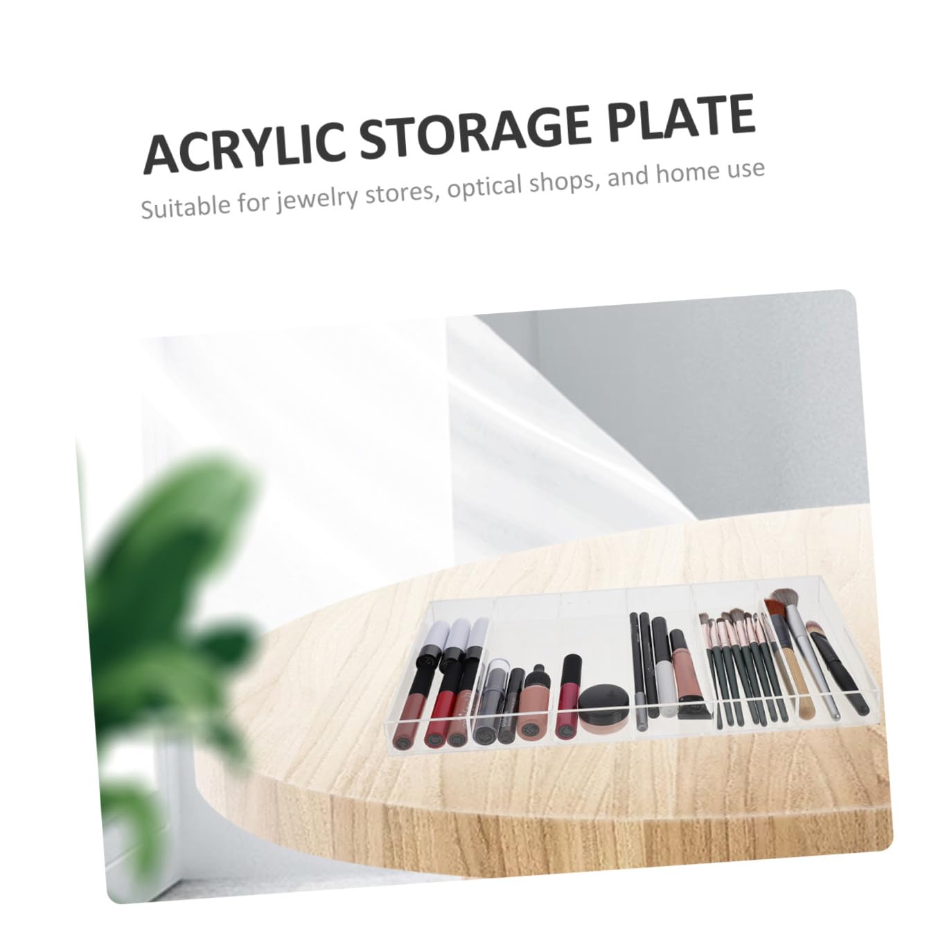 SHERCHPRY 3piezas Organizador De Maquillaje Acrílico Transparente Compartimentos para Cosméticos y Accesorios Mesas De Tocador y Baños Diseño y