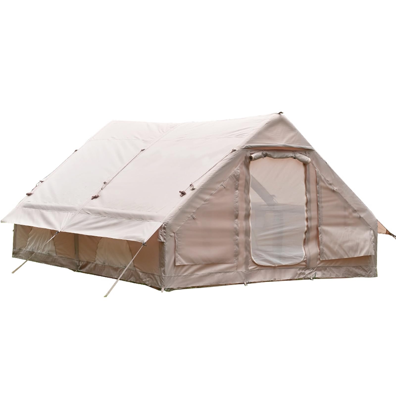 Grande Casa da Campeggio Gonfiabile per 2-6 Persone, Tende per Cabine Familiari, 2 Stanze E 8 Finestre con Rete, Grande Tenda per Picnic All'aperto, Campeggio, Riunioni di Famiglia