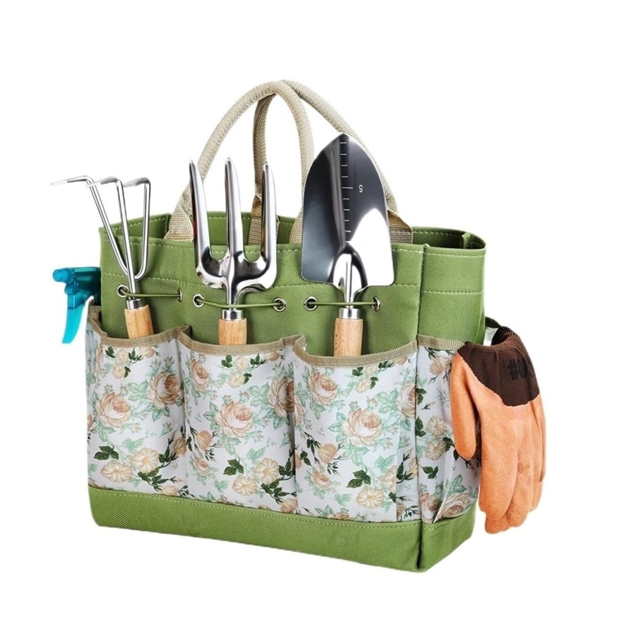 Generico Attrezzi da Giardinaggio 9 Pezzi/Set in Acciaio Inossidabile, pratici Articoli Giardino