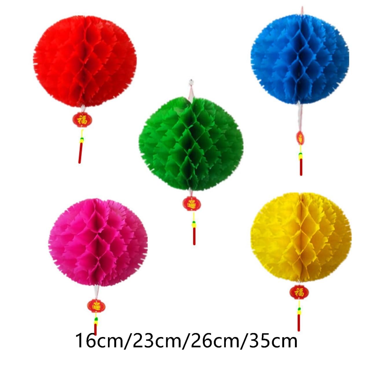 Papierowe Lampiony 10 Chińskich Lampionów Dekoracyjnych Na Noworoczny Festiwal Wiosenny W Restauracji Dekoracje Imprezę(Rose red,35cm)