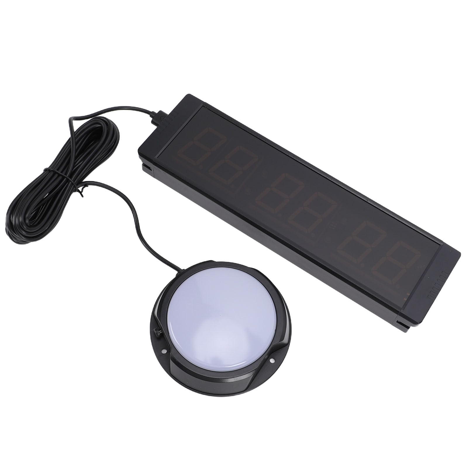 Reloj Temporizador de Gimnasio con Botón de Inicio y Parada, Temporizador de Alarma de Timbre de 6 Dígitos, Reloj de Pared Digital 12/24 Horas, Intervalo, Cronómetro, Cuenta Regresiva, para