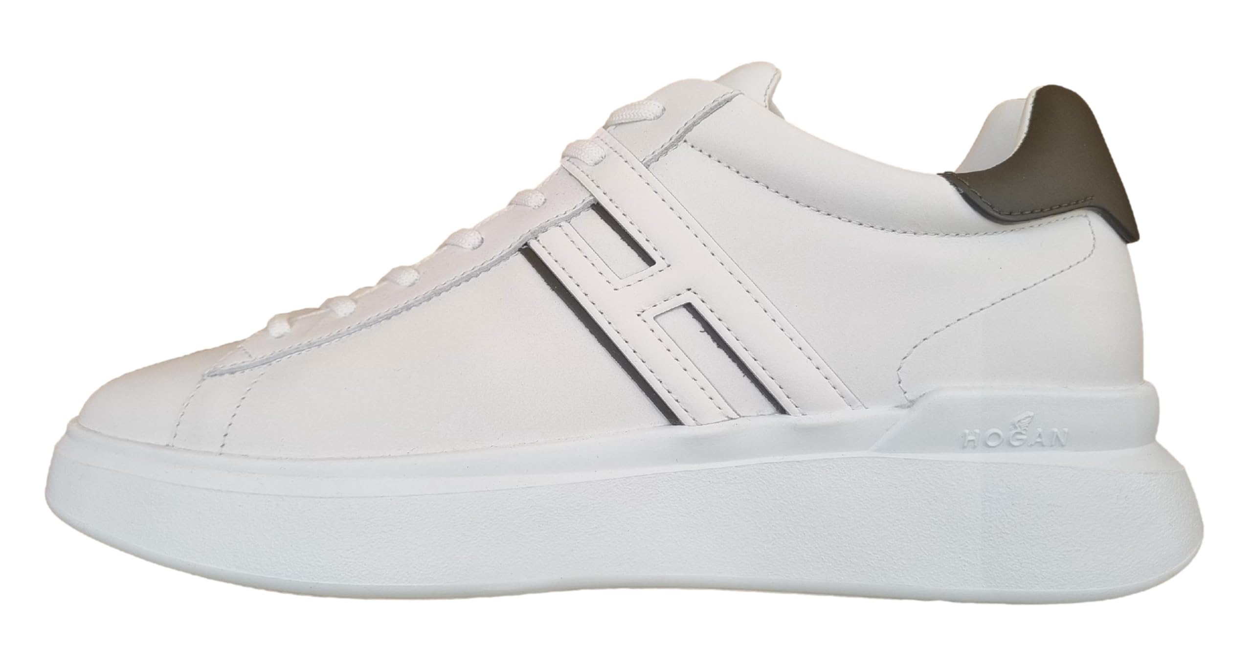 Hogan Zapatillas Hombre Sneakers H580 HXM5800DV42R37239Q Blanco Verde Bosque