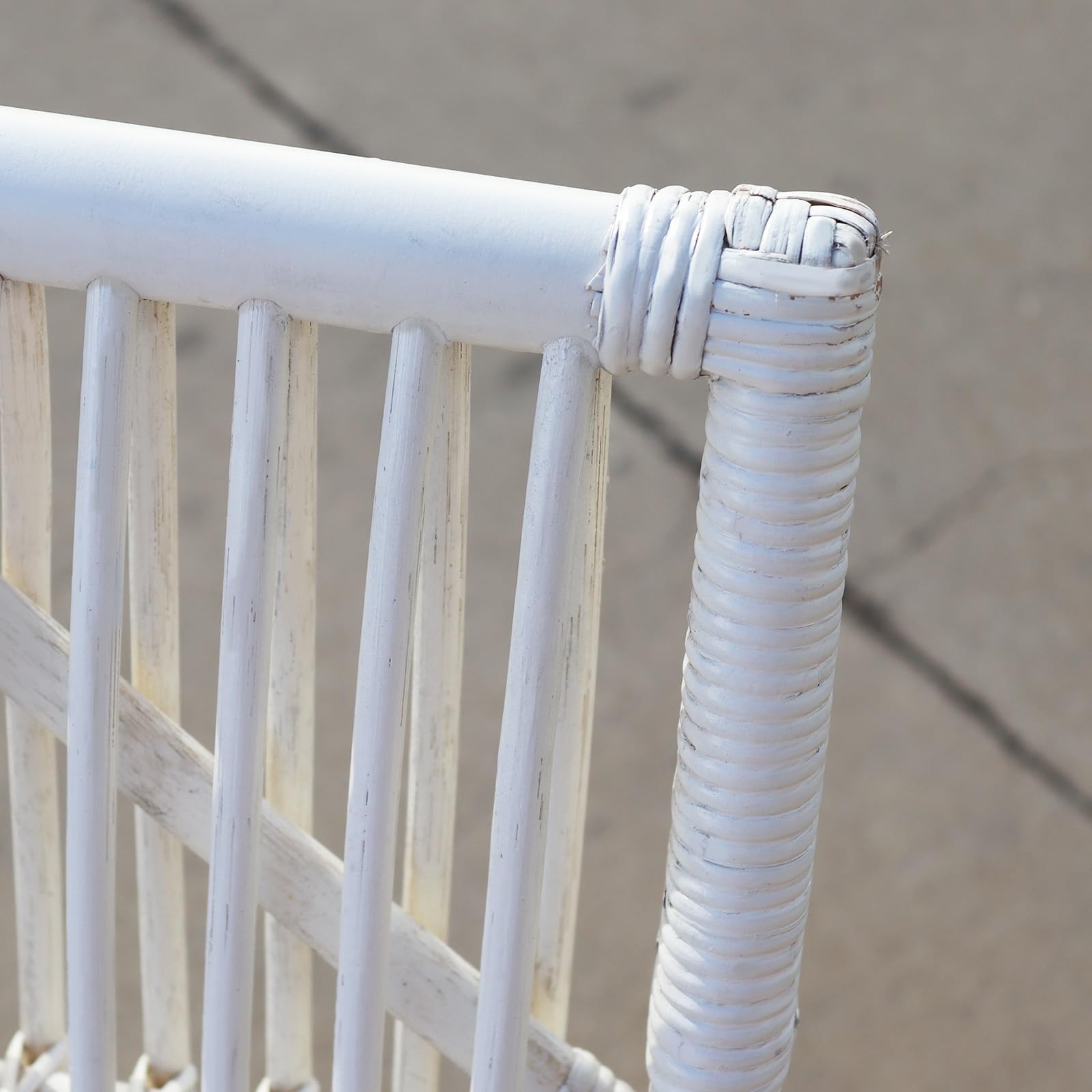 CHILLVERT - SILLON TUMBONA PARMA RATTAN NATURAL - COLOR BLANCO (61x94x85 CM) Cura della persona e salute