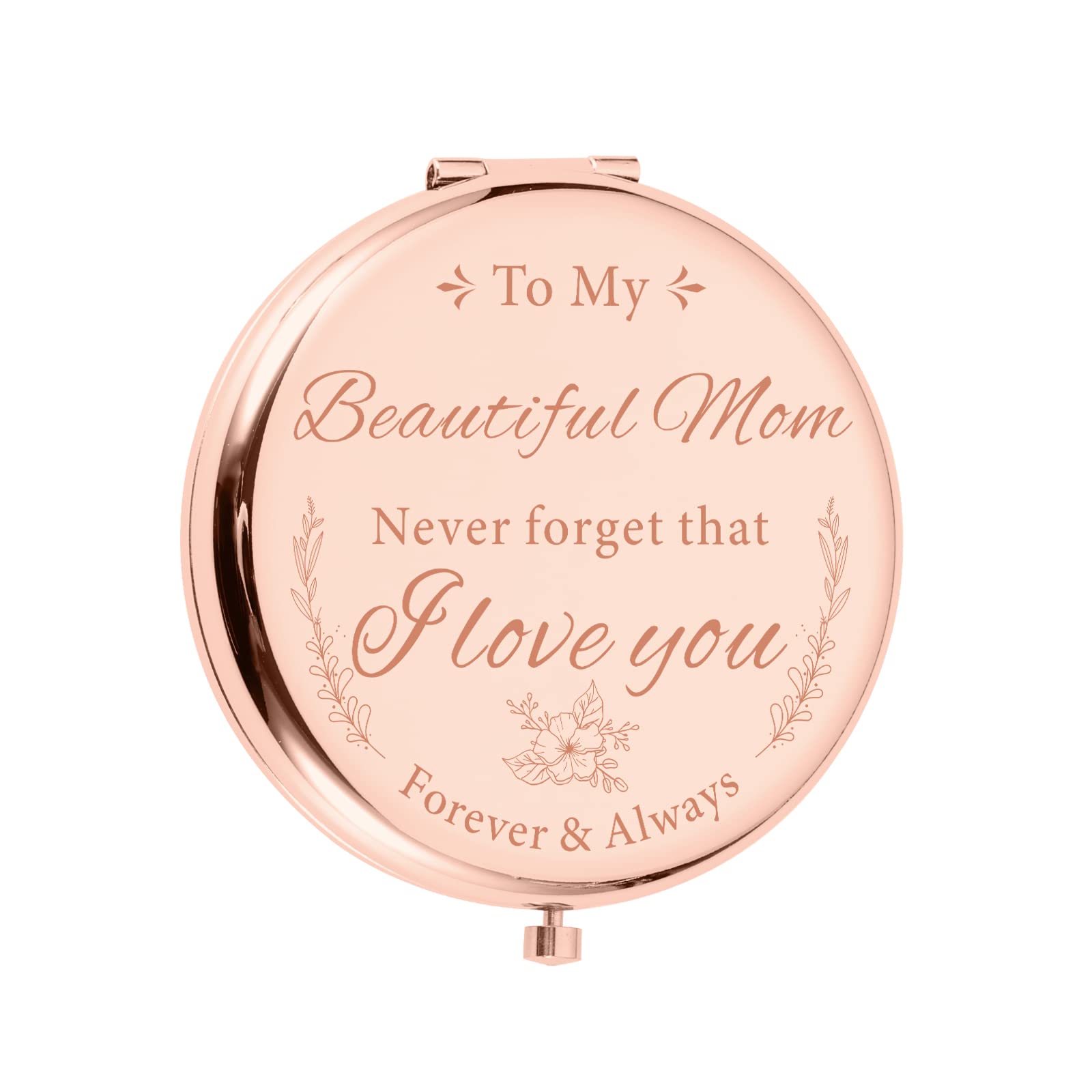 Trikalika Personalized Gifts for Mom Mothers Day Birthday Gifts for Mom from Daughter Son Compact Mirror for Women Mom Wedding Wife Mother of The Bride Gifts I Love You Mom Anniversary Present for Mom