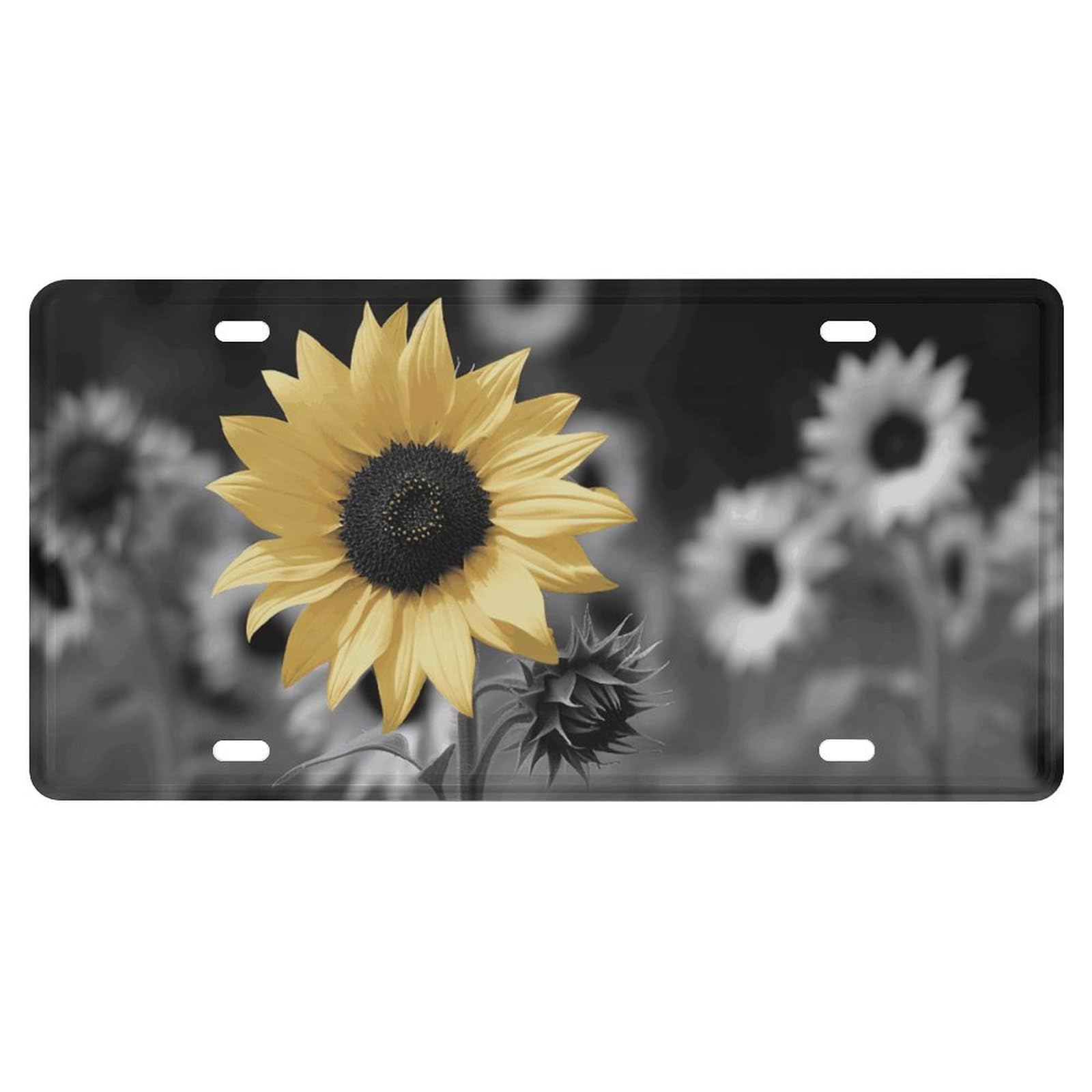 Leopard In Floral Jungle Car Decorative Front License Plate,Vanity Tag,Metal Car Plate,Aluminum
