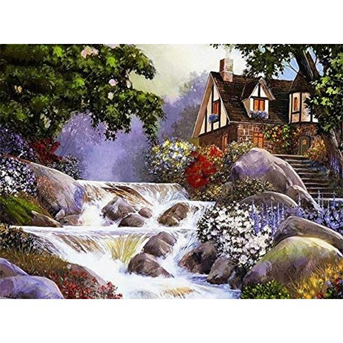 Amazon Co Jp 数字で描く 番号でペイント デジタル絵画 キャンバス上の風景画油絵diy描画アクリルペイント番号による風景手作りの装飾ギフト 40x50cm ホビー