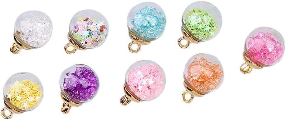 Amazon Non Brand スタービーズとスパンコールのクラフトdiyアクセサリーパックの透明なガラス球9個 ボタン 通販