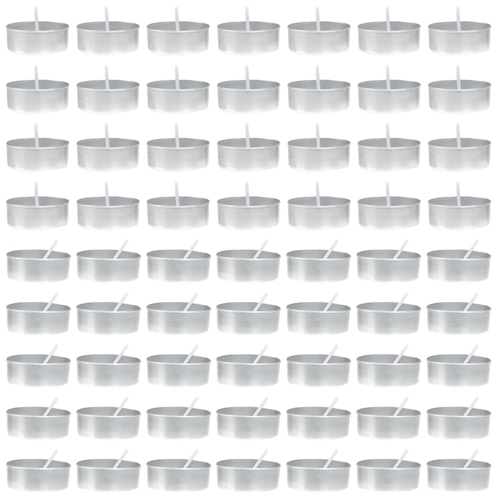 Stampo Candela Tondo in Alluminio Argento per Fai da Te, 200 Set