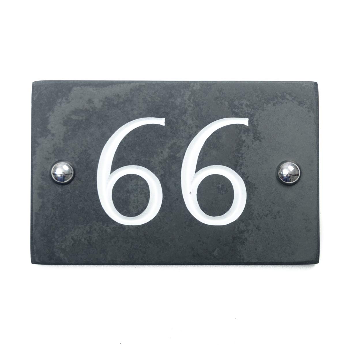 Slate Engraved House Number 66