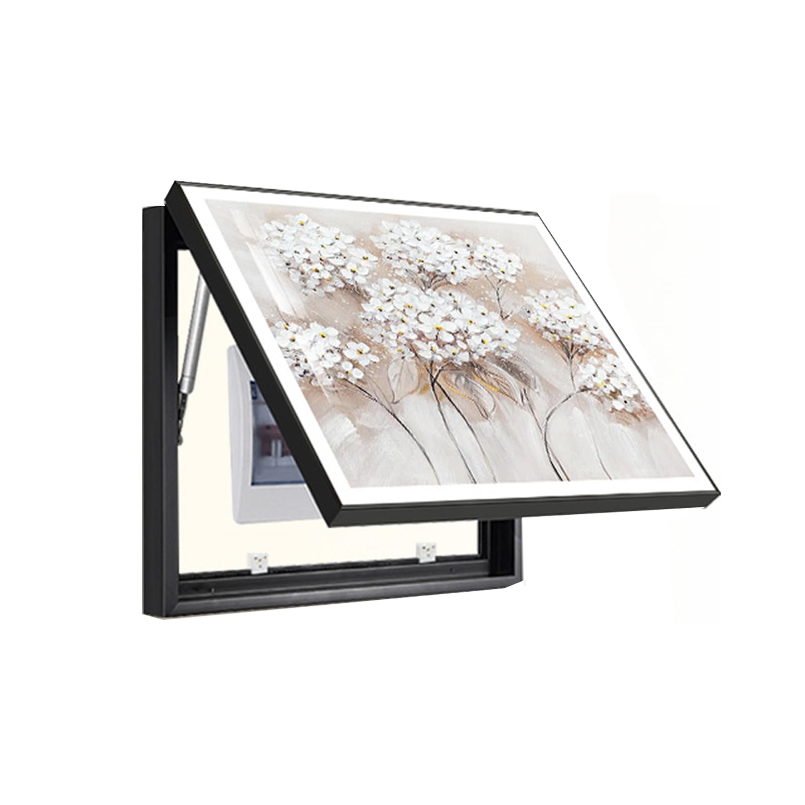GXLHJKB Electric Meter Box Decorative Painting,Meter Cover Box in Home Decorative,Distribution Box Hide Paintings,with Hydraulic Rod Supports,Suitable