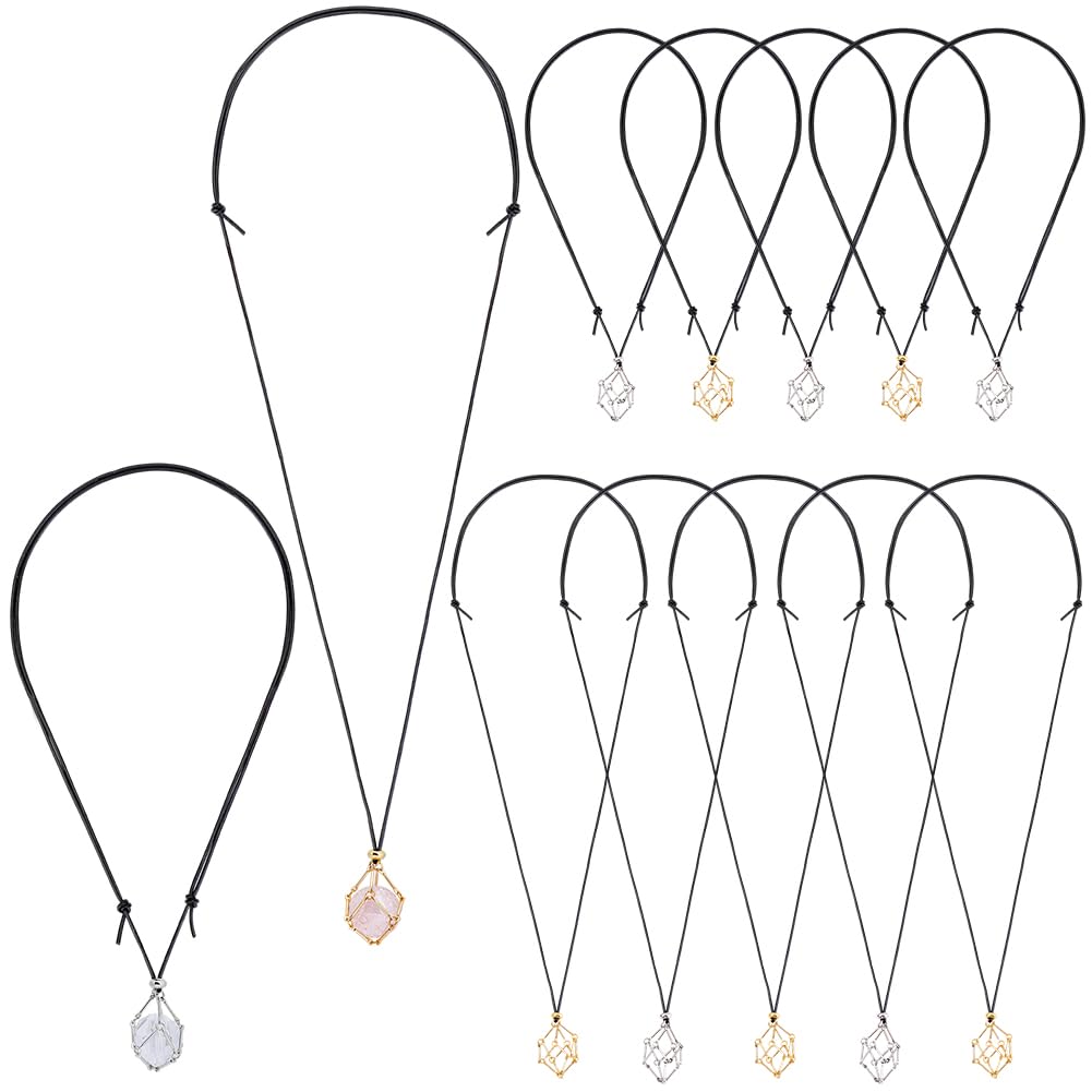 Collier porte pierre réglable et pendentif vide pour fabrication bijoux diy
