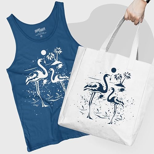 Miniatura 4 de Flamingo Sunset - Plantilla resistente reutilizable de hoja de plástico transparente de corte personalizado, suministros de bricolaje para