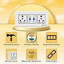 Flexiplug Extension Board - Two 16A Socket with Chinese Clay & Two 16A MCB Switch | 16A 3 Pin Plug with Indicator | 1.5 sqmm 3 core Cable | White Color | (2000W - 1.5MM Cable, 15 Meter)-1616/15m gallery image