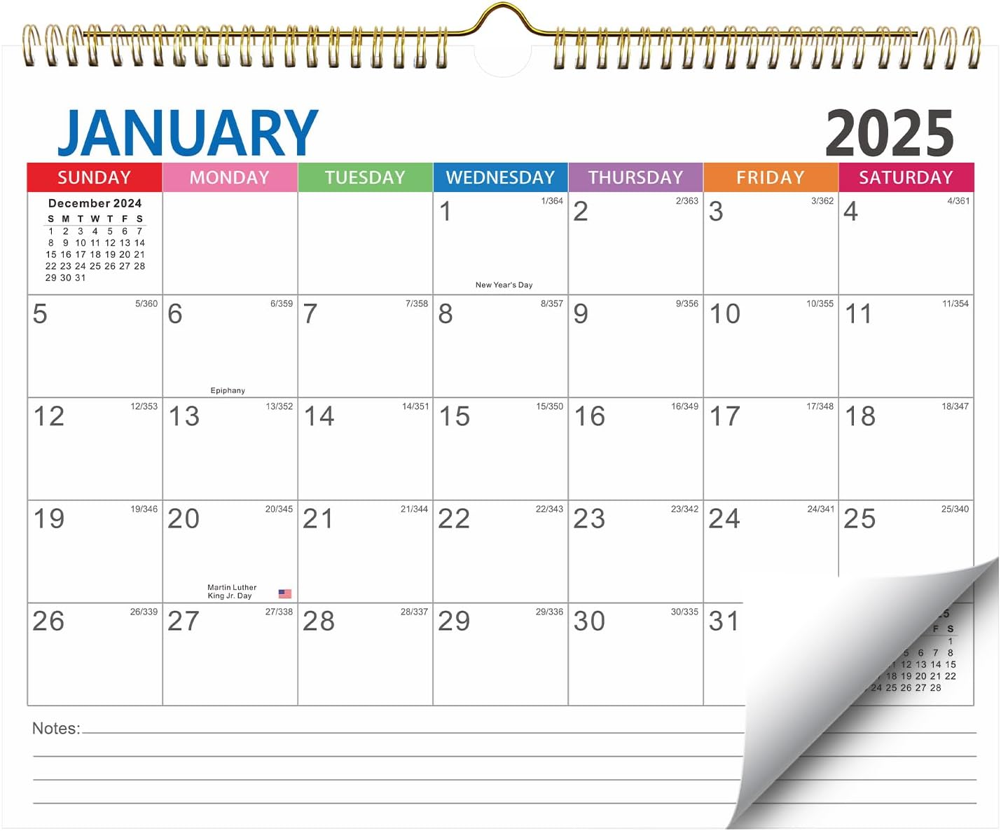 20252026 Wall Calendar,8 Monthly Calendar from Jan. 2025