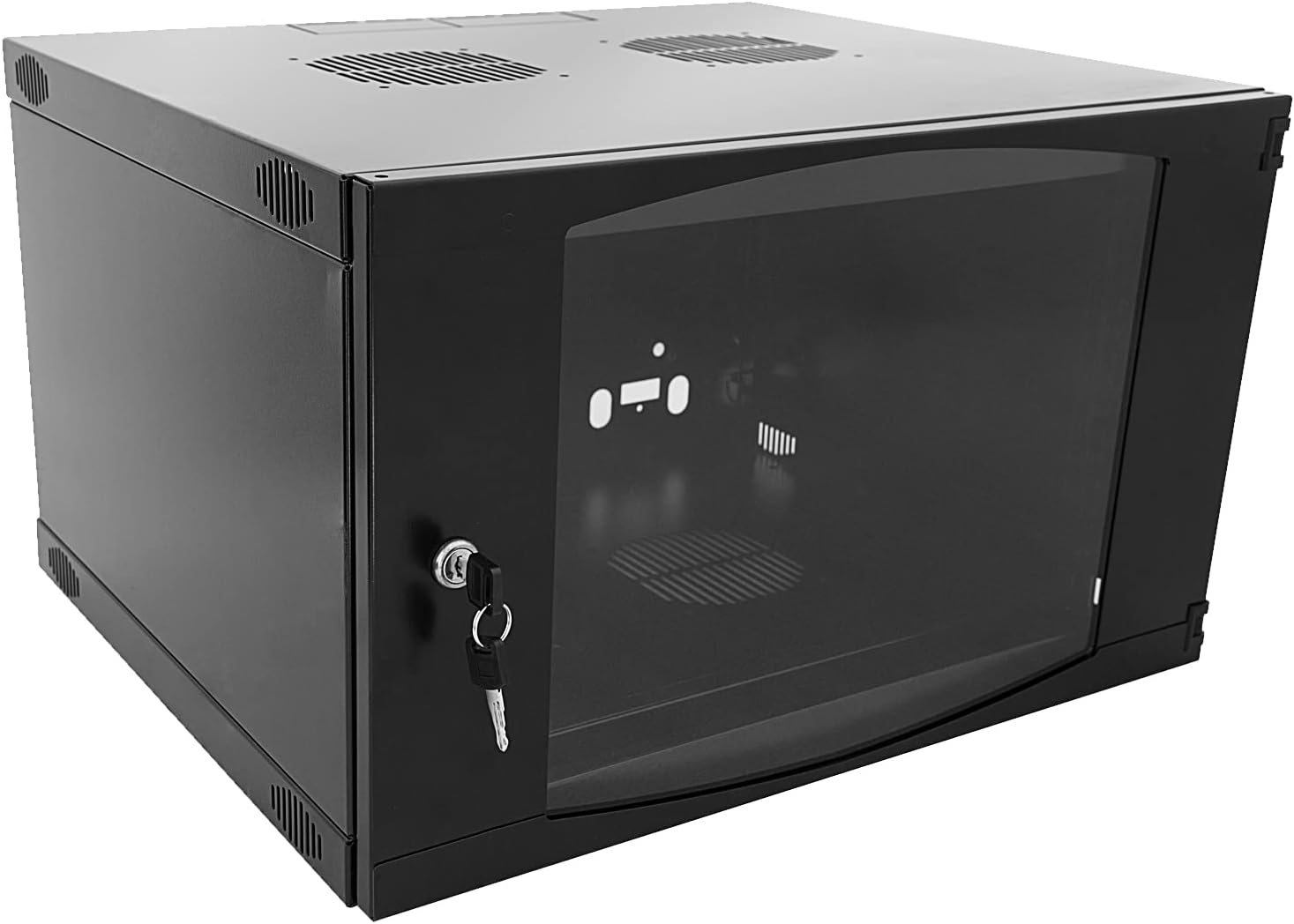 Raising Electronics Wall Mount Server Cabinet for Network Data Home Video WiFi Internet System Mounting Depth 12" (6U 450mm Deep)