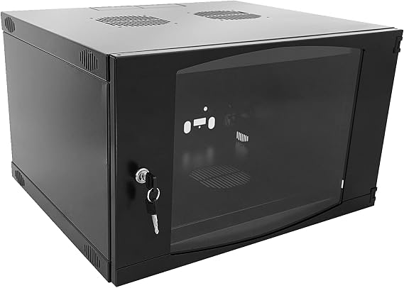 9U Wall Mount Network Server Cabinet Rack Enclosure Plexiglass Door Lock 450mm Deep (9U)