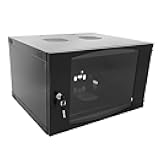 Raising Electronics Wall Mount Server Cabinet for Networking Data Home Video WiFi Internet System with 12 inch Install Depth (6U 450mm deep)