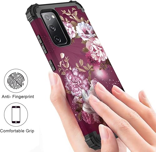Miniatura 6 de Hocase Funda para Galaxy S20 FE 5G, resistente a prueba de golpes, goma de silicona suave y plástico duro, funda protectora híbrida para Samsung