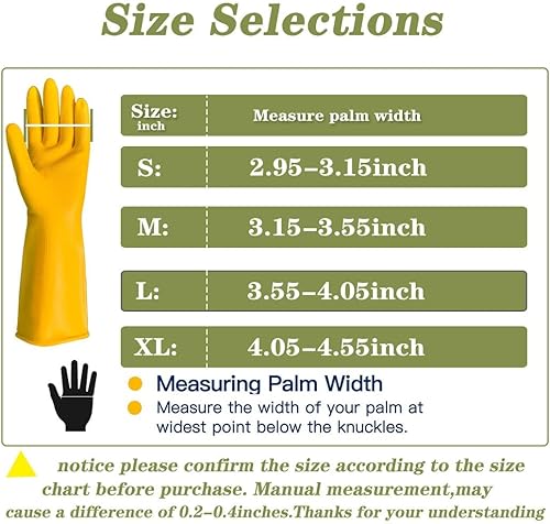 Miniatura 6 de 8 pares de guantes reutilizables para lavar platos de cocina, baño, guantes de limpieza de jardín, guantes de goma antideslizantes impermeables para