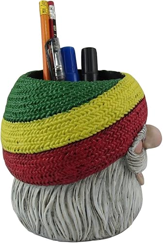 Miniatura 5 de World of Wonders Rasta - Soporte para bolígrafo de gnomo "Don't Bogart It", gnomo rastafari con soporte para lápices, organizador de escritorio,
