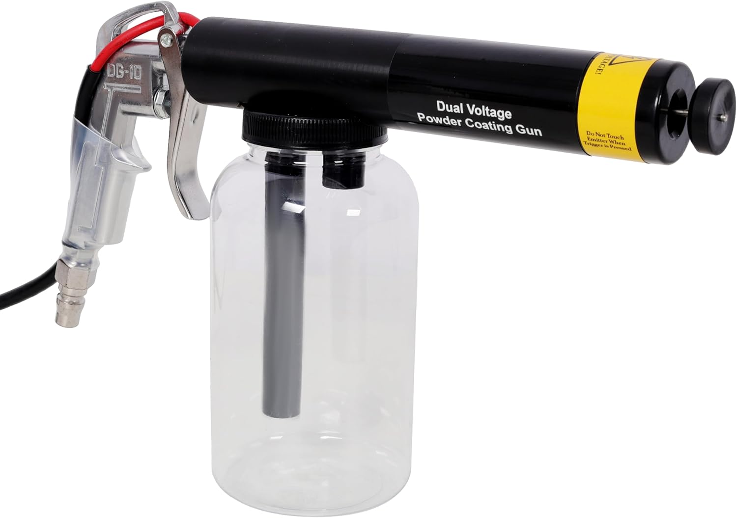 Dual Voltage 15KV/25KV Powder Coating System, Portable Powder Coating Machine with Transparent Bottle and Electrostatic Sprayer, 120V for DIY Auto Parts Metal Projects - Complete Powder Coat Kit