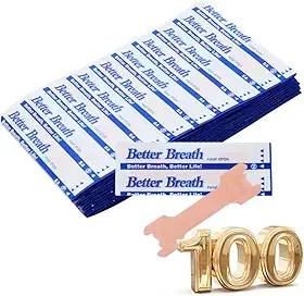 Better Breath Tira Nasal para Respirar Melhor Dilatador Nasal Adesivo, 100 Unidades, 55x15mm Médio (Padrão)