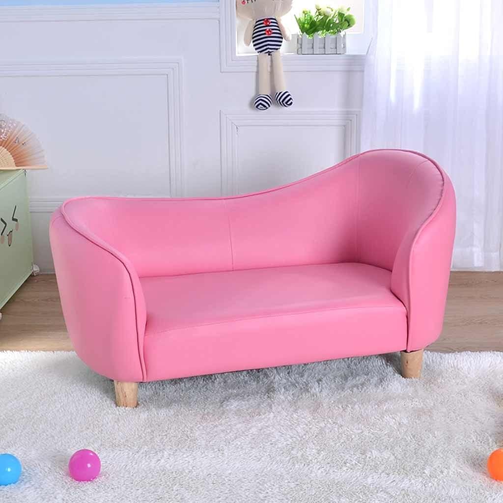 Couch Kindergarten School Boys and Girls Games Double Sofa Chair Study Back Armchair in Bedroom Reading Corner Easy Assembly (Color : Blue Size: 535-195cm) (Dark Pink 53*51*95cm)