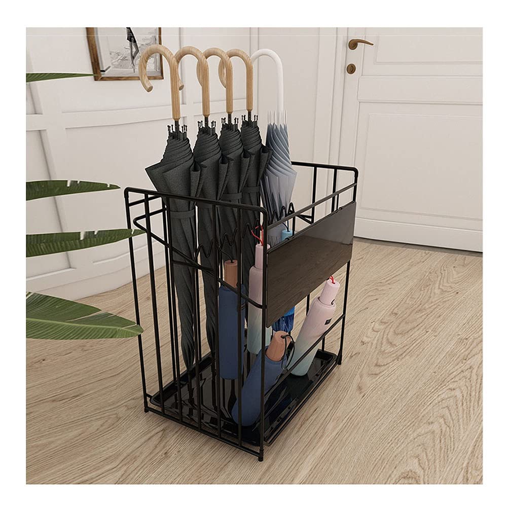 WXPGFEQ Folding Metal Indoor Umbrella Stand with Drip Tray, Space-Saving Design for Organized Entryway