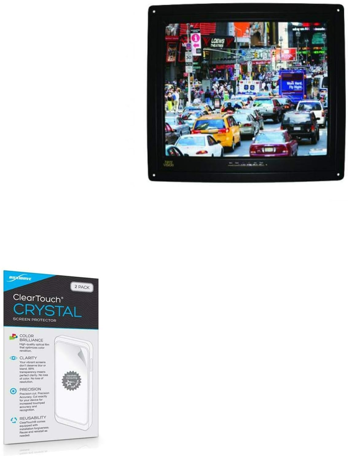 BoxWave Screen Protector Compatible with ToteVision LED-1709HDL - ClearTouch Crystal (2-Pack), HD Film Skin - Shields from Scratches