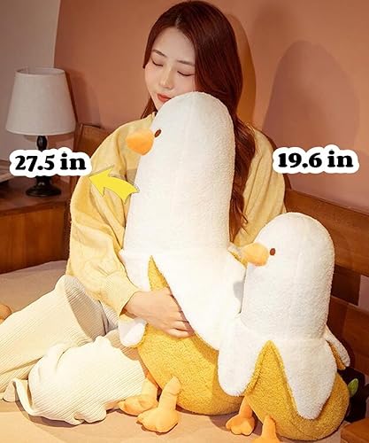 Miniatura 2 de Srutirbo Peluche de pato de plátano, lindo animal de peluche de plátano, peluche de pato para abrazar, almohada para dormir para niñas y niños