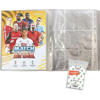 Bundle with Match Attax Champions League 2024/25 Trading Cards 1 Empty Portfolio Folder + Exclusive Collect-it Cases