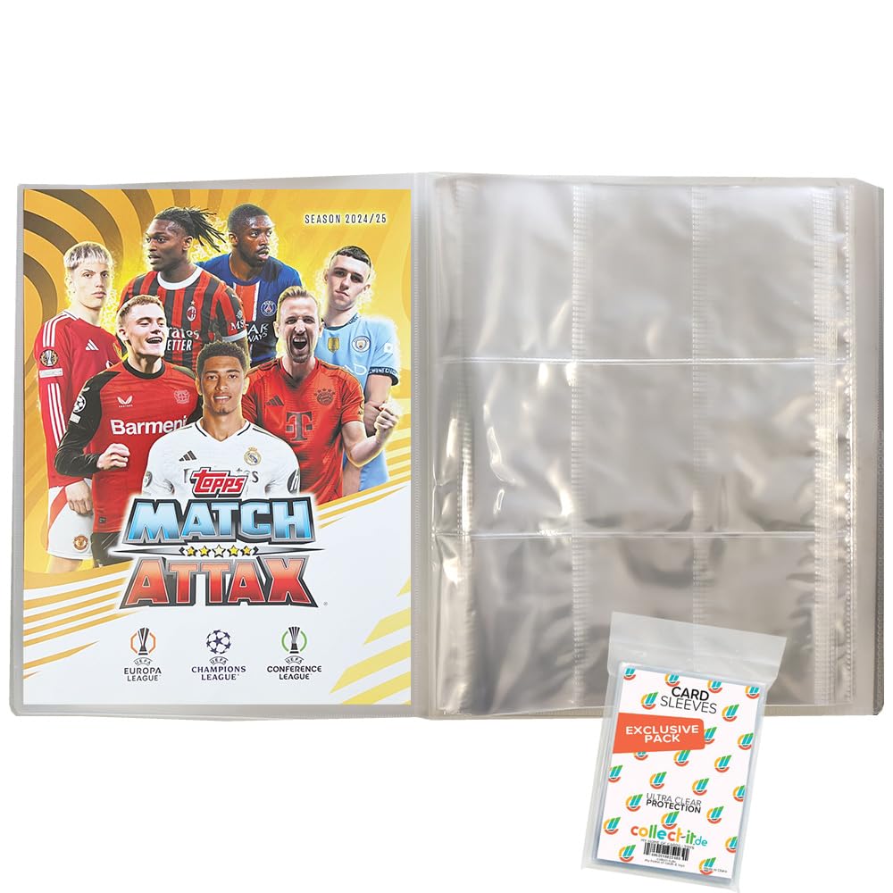 Bundle with Match Attax CL 2024/25 Trading Cards, 1 Empty Portfolio Folder + Exclusive Collect-it Cases