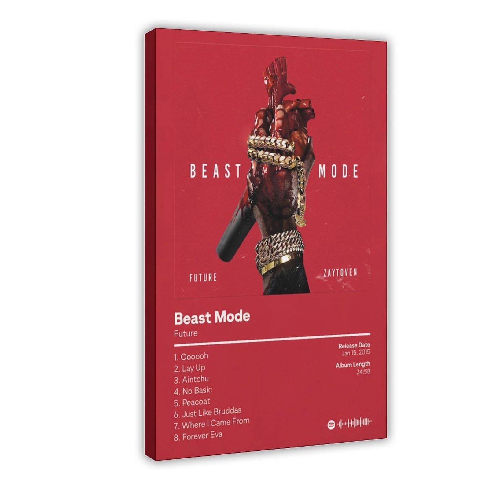 PUOGRD Future - Beast Mode - Poster dell'album Hip Hop - Poster personalizzato su tela per la decorazione della casa regalo